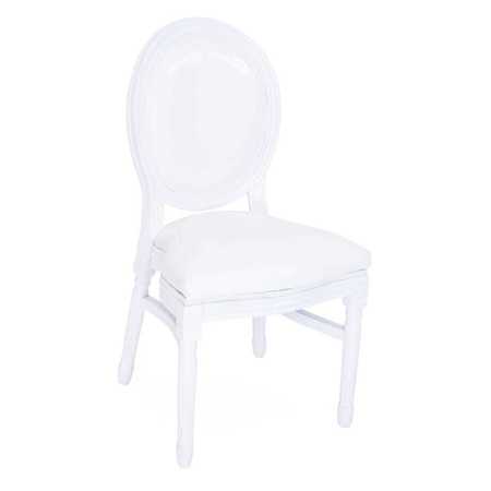 Atlas Commercial Products Stackable King Louis Chair, White KLC8WH